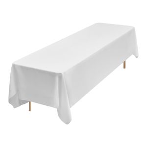 Set di 6 Tovaglie Rettangolari Bianche 90 X 132 Pollici, Riutilizzabili, Lavabili in Lavatrice, Resistenti alle Pieghe - Product Image 1