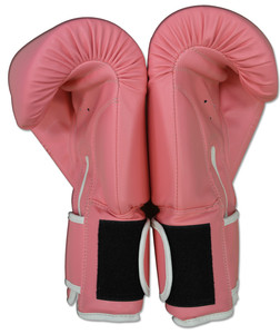 Gants de boxe en PU rose avec fermeture Velcro, respirants, à doigts entiers, unisexes, pour l'entraînement de boxe - Product Image 3