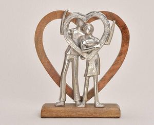 Handmade Modern Design Christmas <b>Tree</b> Reindeer Ornament Prime Quality Metal Sculpture with Wooden Base for Hotel Christmas Decor - Product Image 3
