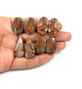 Pierre précieuse naturelle Noreena Jasper en paire avec tailles personnalisables pour la fabrication de colliers pendentifs en argent - Product Image 6