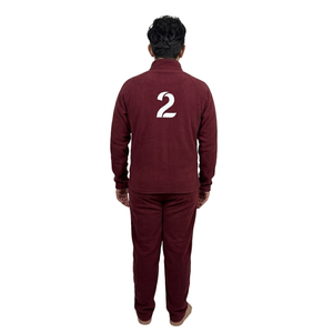 New Arrival Men Winter Hooded Solid Printed Tracksuit Sportswear Pant Jacket 2 <b>Pc</b> <b>Set</b> 100% Cotton Unisex Fleece Tracksuit - Product Image 5