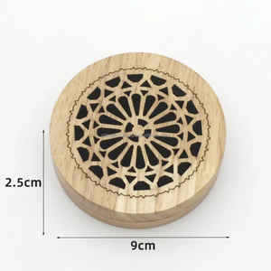 Brûleur d'encens en bois de santal de petite taille de qualité supérieure pour la fragrance d'intérieur et l'usage religieux - Brûleur de Bakhoor écologique 100% naturel - Product Image 5