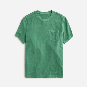 T-shirt à poche en coton 100% biologique, sous-vêtement en coton pour homme, manches courtes, t-shirts personnalisés pour homme, t-shirt à col rond pour homme - Product Image 2