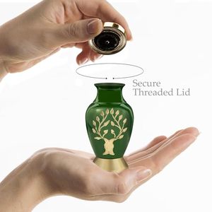 Prestige Aluminum <b>Keepsake</b> <b>Memorial</b> Cremation Urn Ash Holder Crafted With Fine Surface Texture And Stylish Appearance - Product Image 3