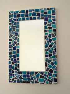 Turquoise Resin Mosaic Photo <b>Frame</b> Blue Glass Chip Pattern Handmade Picture <b>Frame</b> Desktop Tabletop Home Decor Photo <b>Frame</b> - Product Image 3