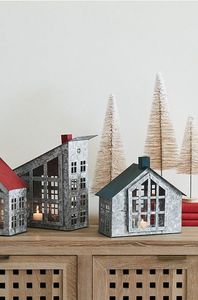 โคมไฟรูปทรงบ้านโลหะสีดำสไตล์โมเดิร์น ของตกแต่งคริสต์มาส งานฝีมือ - Product Image 6