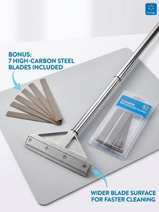 Long Lasting Ergonomic Long Handle Floor <b>Scraper</b> With Replaceable Razor Blade For Concrete And Vinyl <b>Tile</b> Removal - Product Image 2