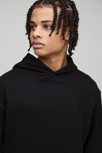 Custom Logo Oversized Hoodie <b>Men</b> Heavyweight 400GSM Cotton Fleece <b>Pullover</b> Streetwear Hoodie OEM Wholesale Manufacturer - Product Image 5