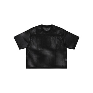 T-shirt surdimensionné en maille respirant et à séchage rapide pour homme, coupe ample à épaules tombantes, style athlétique streetwear, été, personnalisable OEM ODM, vente en gros - Product Image 1