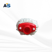 A&S Serpillère industrielle et commerciale robuste réutilisable en coton multi-couches de 250 grammes avec tête de serpillère à douille et système d'essorage