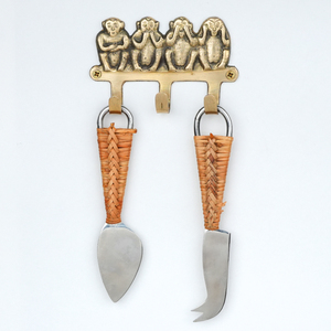Handmade Golden Brass Monkey <b>Wall</b> Hook 3 Hooks Decorative Animal Pattern Coat Hanger Heavy Duty <b>Wall</b> Mounted Hooks and Hangers - Product Image 2