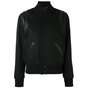 Veste de baseball universitaire personnalisée pour femme, coupe courte, avec patchs en chenille de laine, manches en cuir PU, style Letterman - Product Image 5