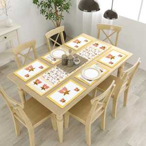 Cotton <b>Table</b> <b>Runner</b> Floral Printed <b>Table</b> Mat Washable Reusable Decorative Centerpiece for Home Wedding Banquet Hotel - Product Image 3
