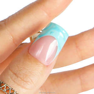 Ongles 3D français en ABS à pression avec adhésifs, logo personnalisé, carrés/circulaires/pailletés, sans pression, aspect naturel, pour salon de manucure - Product Image 3