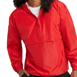 Nouvelle conception de veste anorak imperméable à capuche pour l'hiver, personnalisable, de haute qualité, prix bas, couleur unie, logo sur le devant - Product Image 3