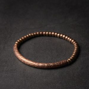 Handmade Copper <b>Bracelet</b> Inspired By Traditional Indian Jewelry Art For Stylish Cultural Fashion Accessories Collection - Product Image 1