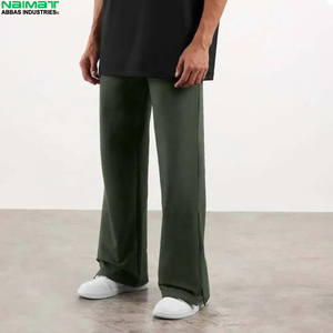 High Quality Solid Color <b>Sweat</b> <b>Pants</b> <b>Men</b> Drawstring Waist Blank Heavy Fleece Pullover Comfort Warm Trousers - Product Image 4