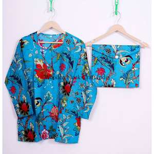 Vestido Largo Vintage 100% Algodón, Mangas Largas, Cuello Redondo, Estampado a Mano, Transpirable, Cintura Elástica, Casual para Mujer - Product Image 2