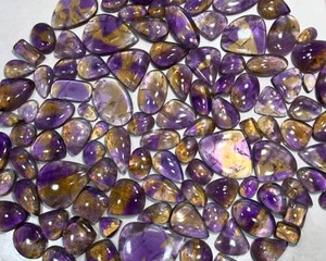 Lot de cabochons en améthyste naturelle mélangée, pierres précieuses en quartz bicolore polies, vente en gros pour la fabrication de bijoux, approvisionnement en vrac - Product Image 2