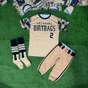 Nouveau maillot de baseball personnalisé imprimé pour hommes, respirant, 100% polyester, créez votre propre uniforme de baseball - Product Image 1