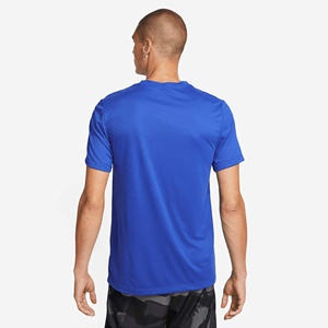 T-shirt de sport uni à séchage rapide, anti-humidité, manches courtes, col rond, performance, unisexe, vente en gros - Product Image 5