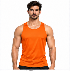 Custom Mens Tank <b>Top</b> High Quality Cotton Sleeveless T Shirt Summer Casual Fitness Gym <b>Vest</b> <b>Oversized</b> Streetwear Plus Size OEM OD - Product Image 4