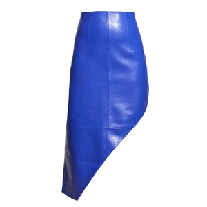 Mini-jupe cargo en similicuir PU taille haute pour femme avec plusieurs poches et ceinture ajustable, design uni, à porter toute l'année - Product Image 4