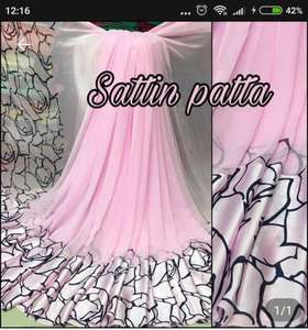 Sari en tissu imprimé pour femmes, 6,30 mètres, avec des pièces bleues en stock - Product Image 6