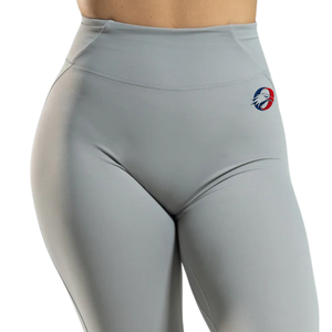 Leggings Capri Gris Clair Taille Haute pour Femme – Compression, Gym, Fitness, Yoga, Entraînement, Extensible, Athlétique, Performance - Product Image 5