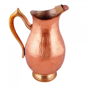 Pichet en cuivre antique, style vintage, pour servir l'eau, fournisseur en gros - Product Image 1