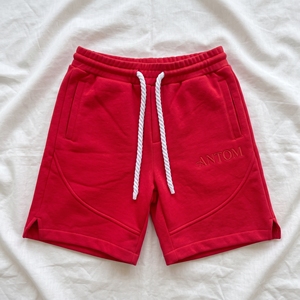 Shorts de sport décontractés pour hommes en satin 100% coton |   Taille haute élastique écologique |   Fabricant OEM ODM sur mesure en gros - Product Image 2