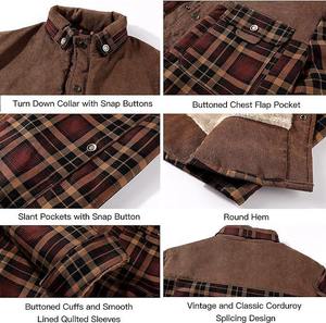 Veste en flanelle de laine pour homme de haute qualité, manches longues, col montant, chaude, pour le travail en extérieur - Product Image 3