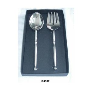 Ensemble de cuillère à riz à salade polie miroir martelé fait à la main vaisselle en métal pour la cuisine fabriquée en acier - Product Image 3