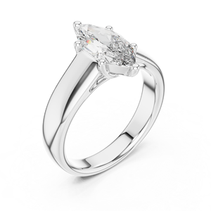 Allure Adornments Jewellery 925 Sterling Silver Marquise Cut Cubic Zircon Wedding <b>Diamond</b> <b>Ring</b> - Product Image 2