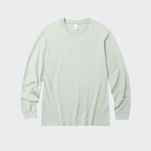 Camiseta informal de manga larga para hombre, ligera, transpirable, para uso diario, tela de algodón suave, ajuste cómodo, cuello redondo, diseño liso - Product Image 6