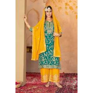 Conjunto de Fiesta para Mujer de Diseñador con Elegante Dupatta y Pantalón para Ocasiones Especiales - Product Image 6