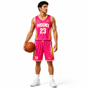 Uniforme de Baloncesto de Alto Rendimiento, Conjunto de Camiseta y Pantalones Cortos con Estampado Personalizado, Ropa Deportiva Transpirable de Poliéster para Clubes y Equipos - Product Image 4