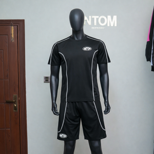 Ensemble décontracté d'été pour homme avec logo personnalisé, t-shirt et short deux pièces, 100 % coton respirant, toutes tailles - Product Image 2