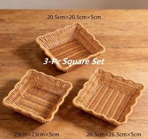 Panier en rotin tressé multi-formes, parfait pour servir le pain et les fruits, et organiser la table à manger, vente en gros en provenance d'Inde - Product Image 6