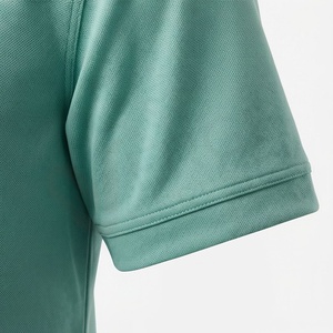 Polo à manches courtes vert menthe pour homme, 100% coton, tissu Oxford respirant, coupe décontractée, design uni, style tissé - Product Image 6