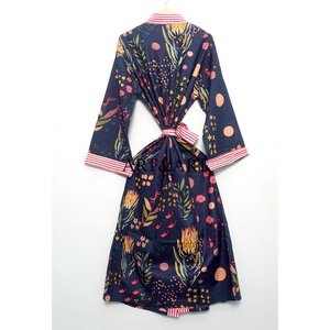Wholesale Women's 100% Cotton Kimono Free Size Breathable Floral Spring Summer Autumn <b>Swim</b> Wear Bridesmaid <b>Robe</b> Elegant - Product Image 5
