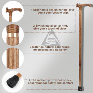 Bâtons de marche en bois légers et modernes, fournis directement par l'usine - Bâtons de camping durables et antidérapants, accessoires de plein air portables - Product Image 4