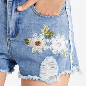Shorts en jean pour femmes grande taille à haute élasticité, tailles 2XL 3XL 4XL, shorts en jean pour femmes sur mesure OEM - Product Image 6