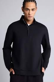 Men’s Quarter-Zip Fleece Pullover | Charcoal Grey Half-Zip Sweatshirt | Urban Streetwear <b>Mock</b> <b>Neck</b> Tech Fleece <b>Top</b> - Product Image 2