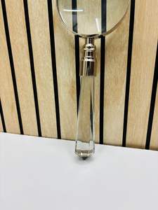 3'' Crystal Magnifying Glass In Brass Finish With Designer Crystal Handle - Product Image 3