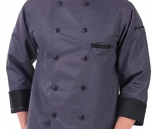 Chaqueta de Chef Blanca Grande de Lona con Bolsillo Frontal y Capucha, Manga 1/2, Unisex, Antiincrustante, para Uniforme de Restaurante y Bar - Product Image 4