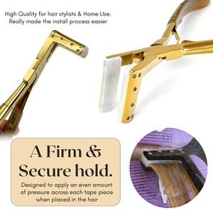 เครื่องมือต่อผมขายดี คีมหนีบแบบแบน สแตนเลส พร้อมด้ามจับซิลิโคนกันลื่น สปริงคู่ - Product Image 5