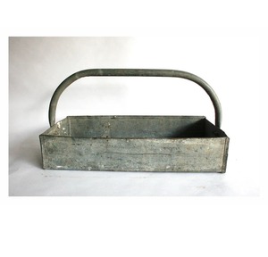 Elegant Galvanized <b>Iron</b> Planter Tub for Kitchen Herbs and Modern Balcony Gardening Decorative Accessories - Product Image 1