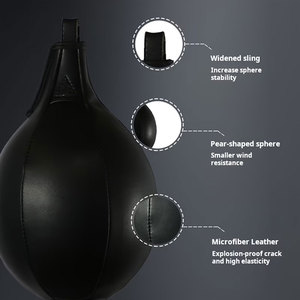 Équipement d'entraînement de boxe professionnel avec ballon de vitesse en cuir PU, hauteur réglable, durable, personnalisable SI-SBB - Product Image 3
