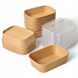 Contenants alimentaires jetables pour micro-ondes avec couvercles, boîtes à lunch en PLA - Product Image 2